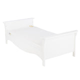 CuddleCo Clara 3 Piece Nursery Furniture Set with Cot Bed, Dresser and Wardrobe - White
