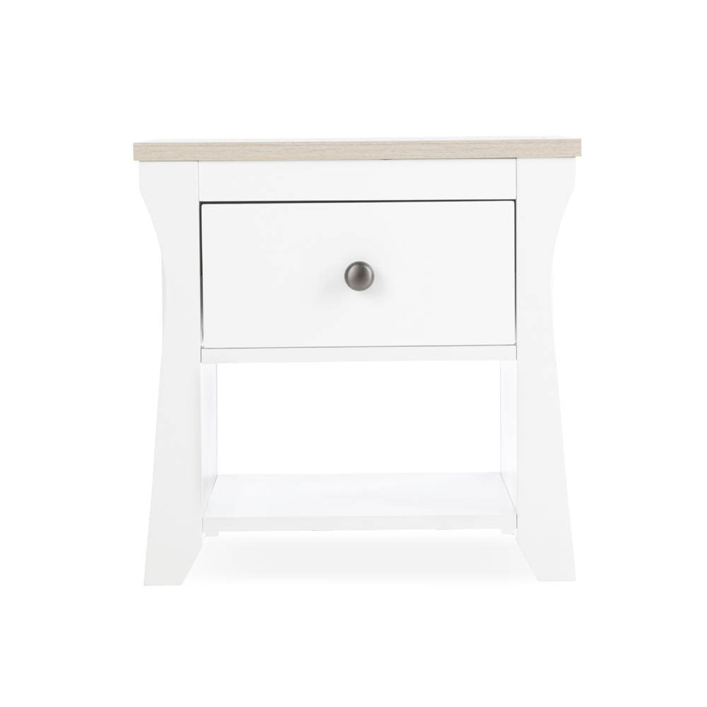 CuddleCo Clara Bedside Table - White & Ash