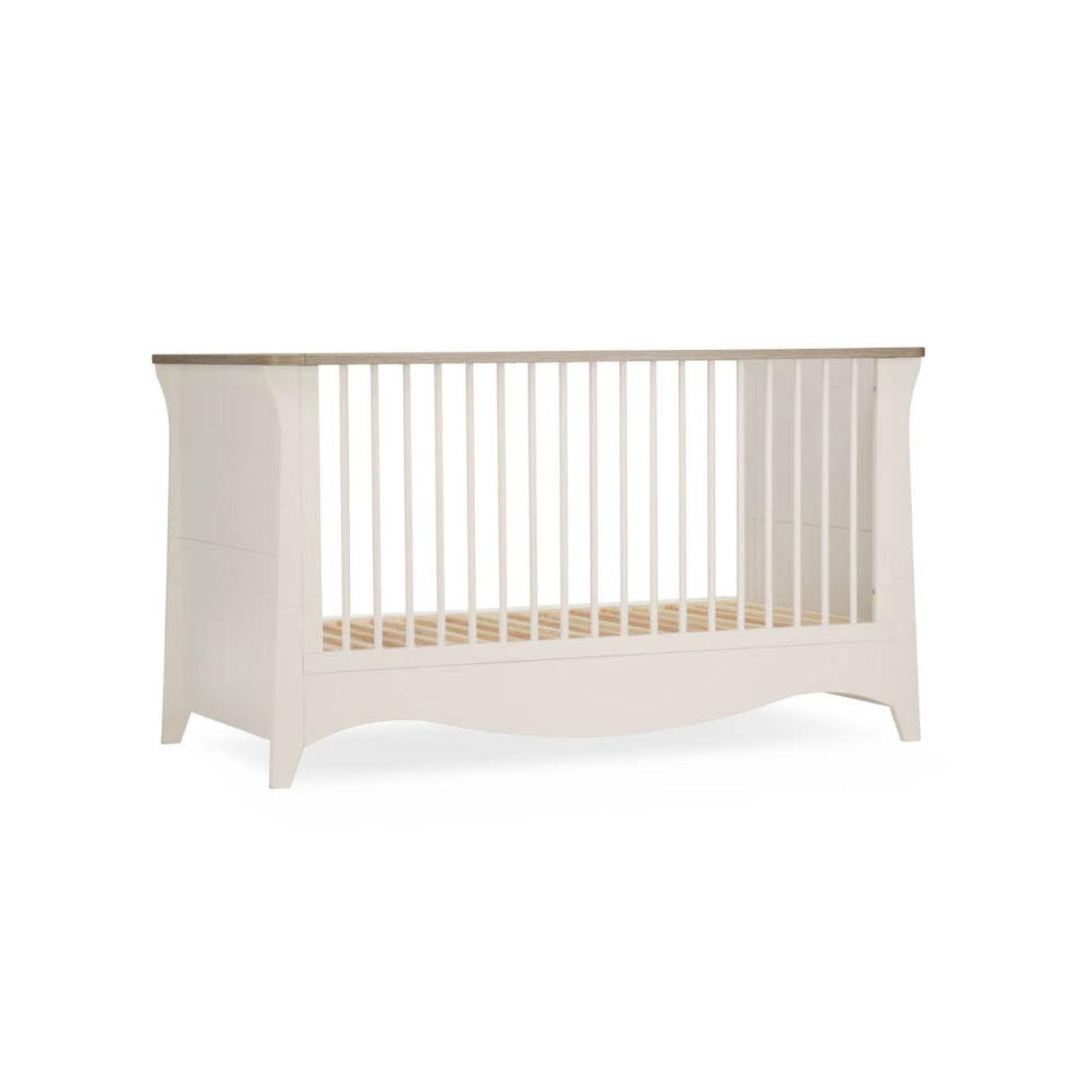 CuddleCo Clara 3 Piece Nursery Furniture Set with Cot Bed, Dresser and Wardrobe - Cashmere