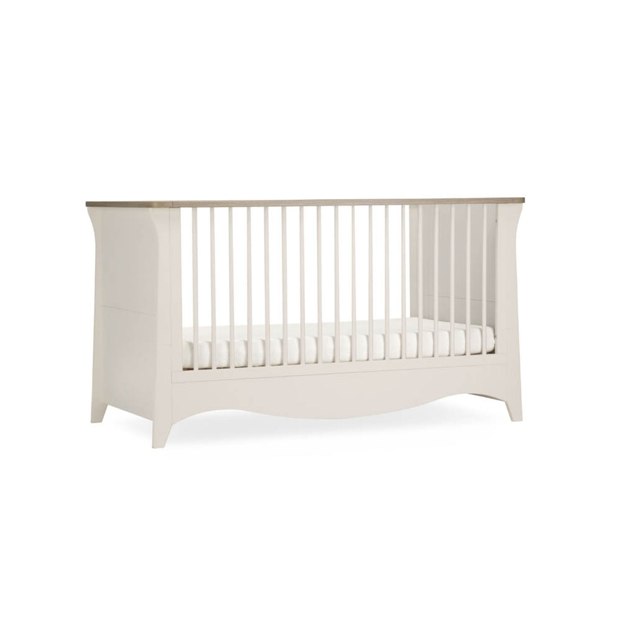 CuddleCo Clara 3 Piece Nursery Furniture Set with Cot Bed, Dresser and Wardrobe - Cashmere