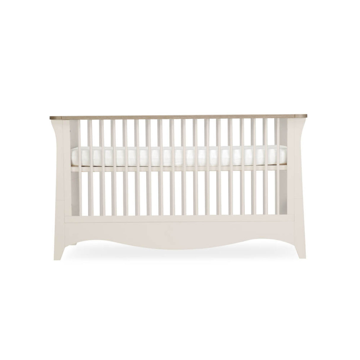 CuddleCo Clara 3 Piece Nursery Furniture Set with Cot Bed, Dresser and Wardrobe - Cashmere