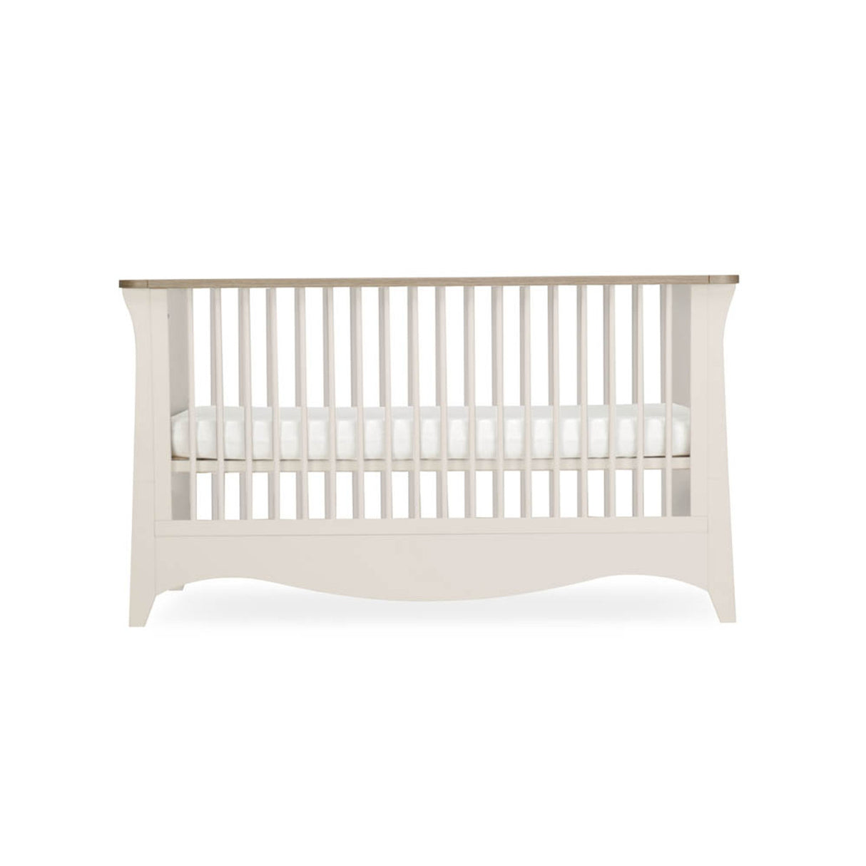 CuddleCo Clara 3 Piece Nursery Furniture Set with Cot Bed, Dresser and Wardrobe - Cashmere