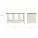 CuddleCo Clara 3 Piece Nursery Furniture Set with Cot Bed, Dresser and Wardrobe - Cashmere