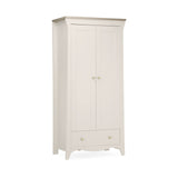 CuddleCo Clara 3 Piece Nursery Furniture Set with Cot Bed, Dresser and Wardrobe - Cashmere