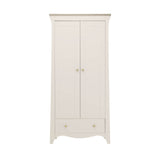 CuddleCo Clara 3 Piece Nursery Furniture Set with Cot Bed, Dresser and Wardrobe - Cashmere
