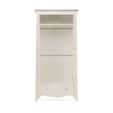 CuddleCo Clara 3 Piece Nursery Furniture Set with Cot Bed, Dresser and Wardrobe - Cashmere
