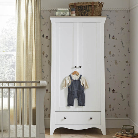 CuddleCo Clara Wardrobe - White & Ash