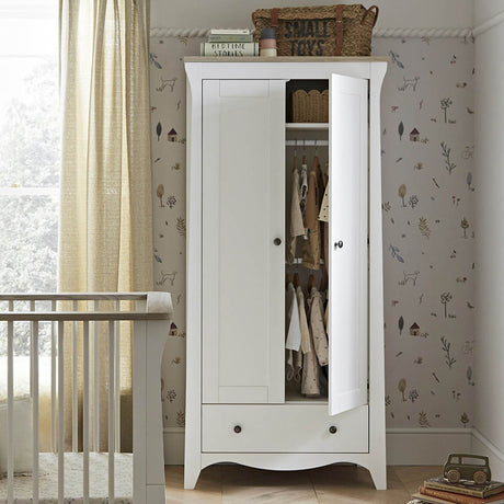 CuddleCo Clara Wardrobe - White & Ash
