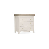 CuddleCo Clara 3 Piece Nursery Furniture Set with Cot Bed, Dresser and Wardrobe - Cashmere