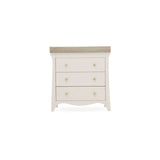 CuddleCo Clara 3 Piece Nursery Furniture Set with Cot Bed, Dresser and Wardrobe - Cashmere