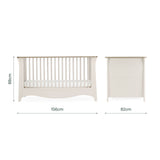 CuddleCo Clara Luxe 2 Piece Nursery Furniture Set with Cot Bed and Dresser - Cashmere & Ash