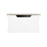 CuddleCo Clara Toy Storage Box - White & Ash