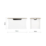 CuddleCo Clara Toy Storage Box - White & Ash