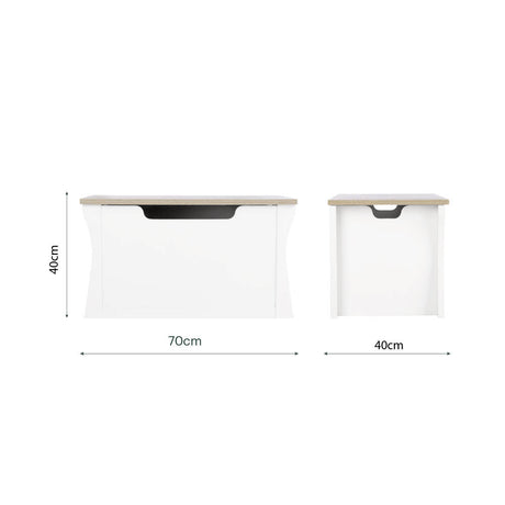 CuddleCo Clara Toy Storage Box - White & Ash
