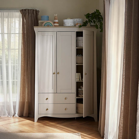 CuddleCo Clara Triple Wardrobe - Cashmere & Ash