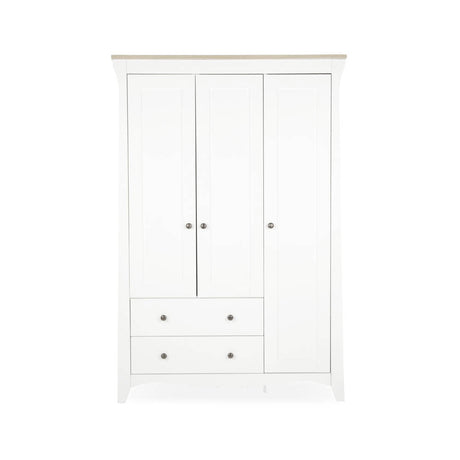 CuddleCo Clara Triple Wardrobe - White & Ash