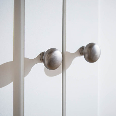 CuddleCo Clara Triple Wardrobe - White & Ash