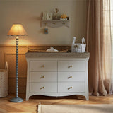 CuddleCo Clara Lux Wide 6 Drawer Dresser - Cashmere & Ash