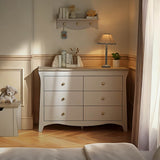 CuddleCo Clara Lux Wide 6 Drawer Dresser - Cashmere & Ash