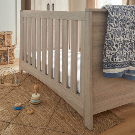 CuddleCo Isla 2 Piece Nursery Furniture Set with Cot Bed and Dresser - Ash