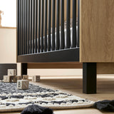 CuddleCo Rafi Cot Bed - Oak & Black