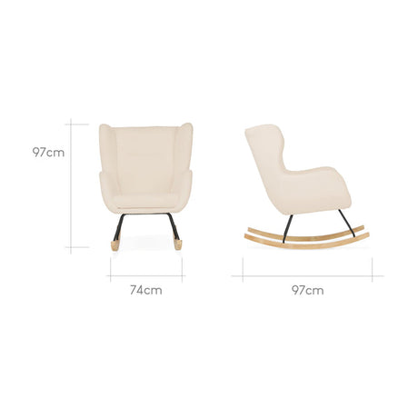 CuddleCo Marley Nursing Chair & Footstool - Teddy Light Beige