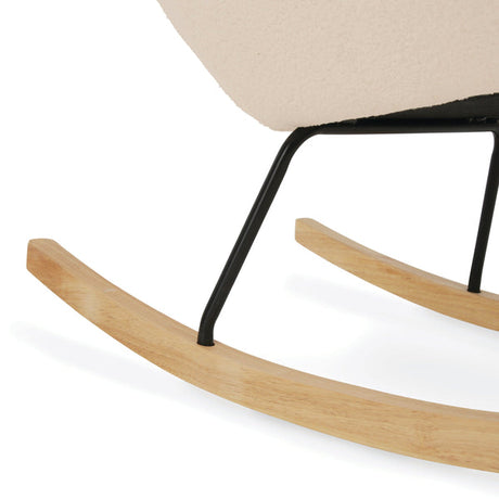 CuddleCo Marley Nursing Chair & Footstool - Teddy Light Beige
