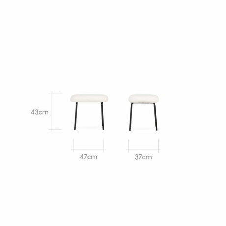 CuddleCo Marley Nursing Chair & Footstool - Teddy Off White
