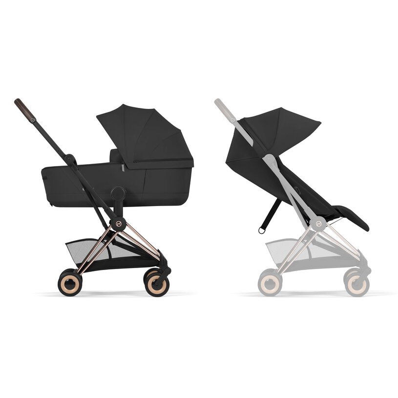 Cybex Coya 2026 Stroller with Folding Carrycot - Rose Gold/Sepia Black
