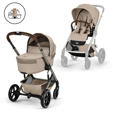 Cybex Balios 2026 inc Foldable Carrycot - Almond Beige 1