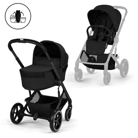 Cybex Balios 2026 inc Foldable Carrycot - Moon Black 1