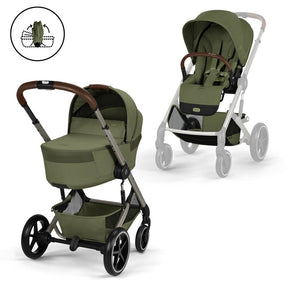 Cybex Balios 2026 inc Foldable Carrycot - Moss Green 1
