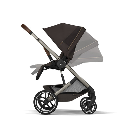 Cybex Balios 2026 inc Foldable Carrycot Travel System Bundle - Chocolate Brown 4