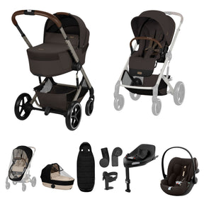 Cybex Balios 2026 inc Foldable Carrycot Ultimate Travel System Bundle - Chocolate Brown 1