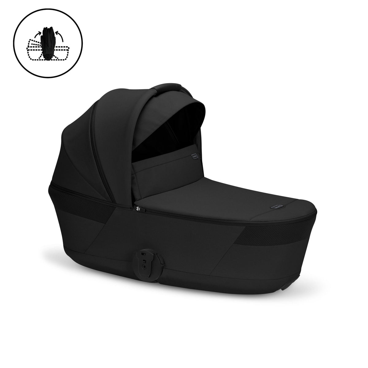 Cybex Balios 2026 inc Foldable Carrycot Ultimate Travel System Bundle - Moon Black 3