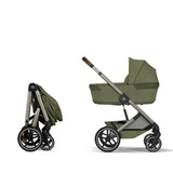 Cybex Balios 2026 inc Foldable Carrycot Ultimate Travel System Bundle - Moss Green 2