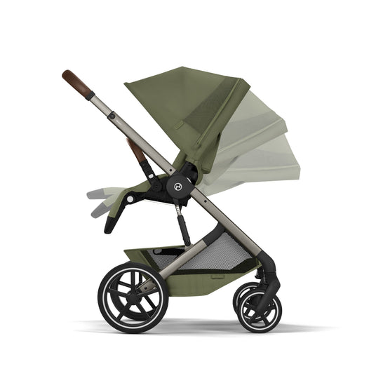 Cybex Balios 2026 inc Foldable Carrycot Ultimate Travel System Bundle - Moss Green 4
