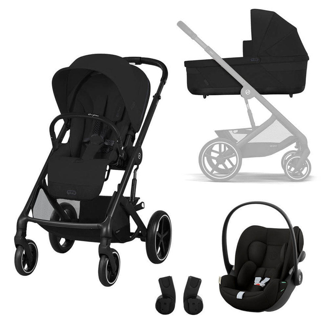 Cybex Balios S Lux Travel System with Cloud G Car Seat - Moon Black