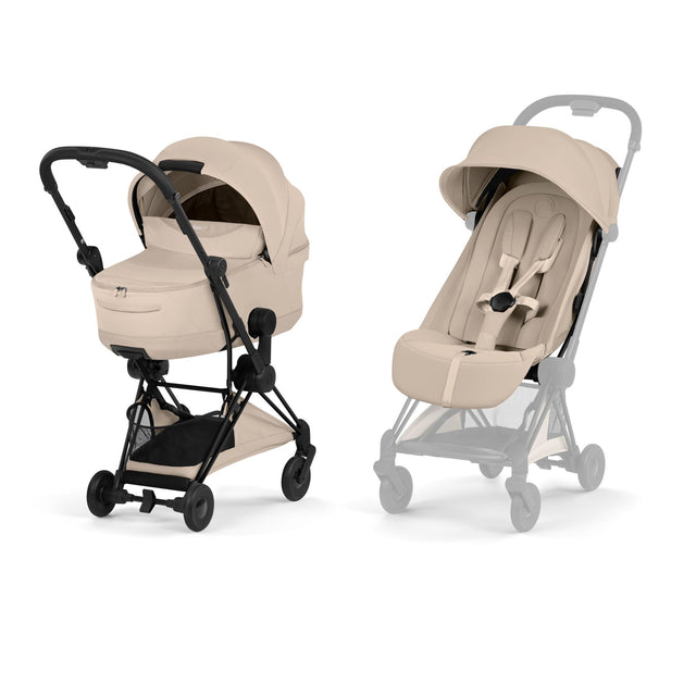 Cybex Coya 2026 inc Carrycot - Matt Black / Cozy Beige 1