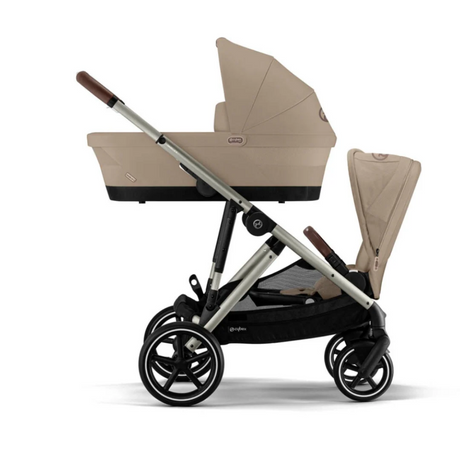 Cybex eGazelle 9 Piece Bundle | inc Gold Footmuff - Almond Beige 14