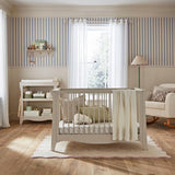CuddleCo Clara Mini 2 Piece Nursery Furniture Set with Cot Bed and Changer - Cashmere