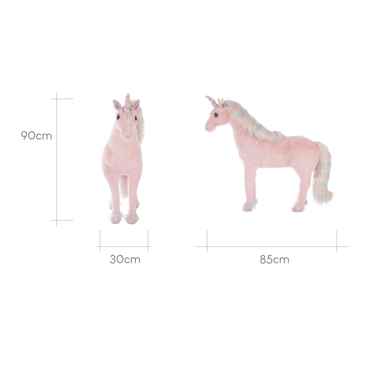 CuddleCo Standing Unicorn 90cm - Rainbow