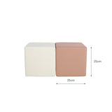 CuddleCo Soft Play Cubes 2pc - Tuscany/Pebble