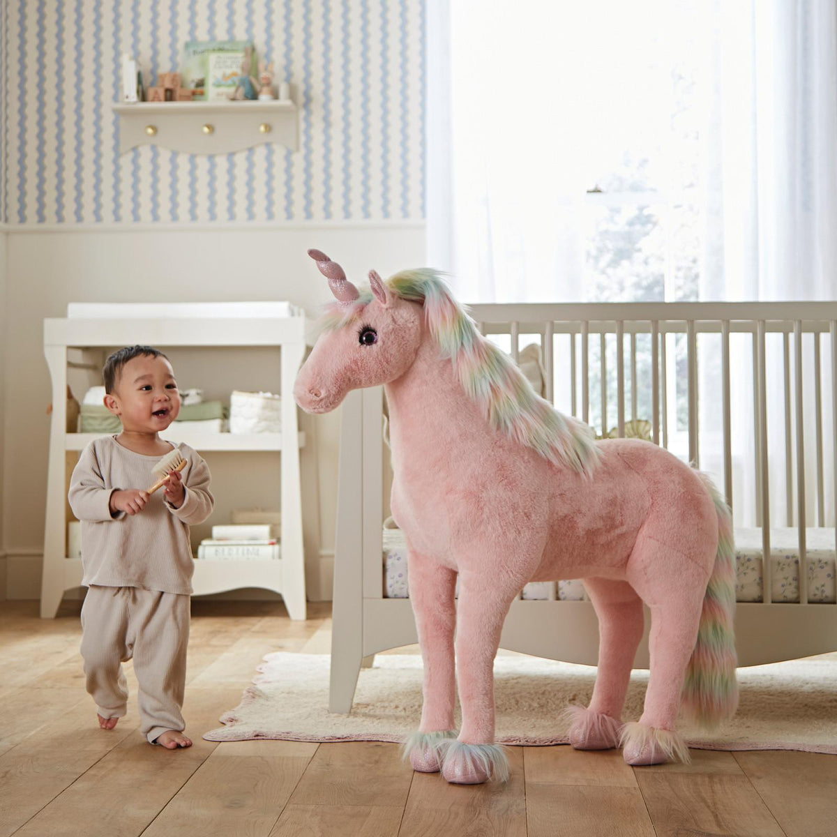 CuddleCo Standing Unicorn 90cm - Rainbow