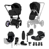 Cybex ePriam 2026 Birth & Beyond Bundle with Cloud T, Sirona T & ISOFIX Base - Matt Black/Sepia Black