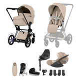 Cybex ePriam 2026 Ultimate Accessory Bundle with Cloud T & ISOFIX Base - Matt Black/Cozy Beige