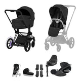 Cybex ePriam 2026 Ultimate Bundle with Cloud T & ISOIFX Base - Matt Black/Sepia Black