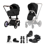 Cybex ePriam 2026 Ultimate Bundle with Cloud T & ISOIFX Base - Rose Gold/Sepia Black