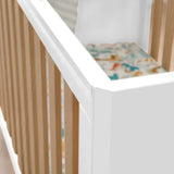 Tutti Bambini Fika Mini 2 Piece Nursery Furniture Set with Cot Bed & Dresser - White & Light Oak