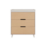 Tutti Bambini Fika Mini 2 Piece Nursery Furniture Set with Cot Bed & Dresser - White Sand & Light Oak